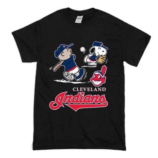 Charlie Brown Snoopy Cleveland Indians T-Shirt KM