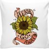 Misanthropic Sunflower Pillow KM