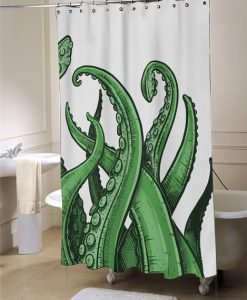 Tentacles octopus, going to the beach Shower Curtain KM