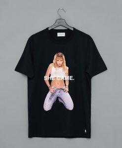 Miley Cyrus She Came Black T Shirt KM