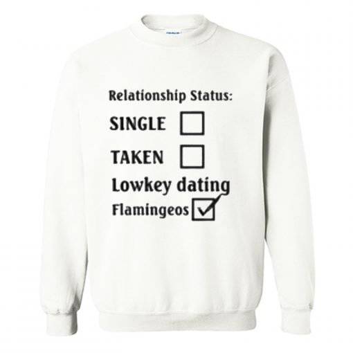 Relationship Status Lowkey dating Flamingeos Sweatshirt KM
