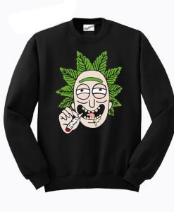 Rick And Morty Cannabis Smoking Sweatshirt KM