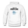 There Is No Finish Line White Hoodie KM