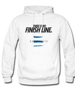 There Is No Finish Line White Hoodie KM