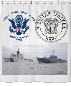 US Navy and US Coast Guard Shower Curtain KM
