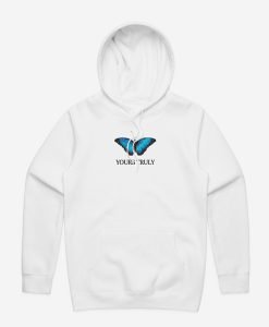 Yours Truly Blue Butterfly Hoodie KM