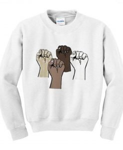 Black Lives Matter Sweatshirt White KM