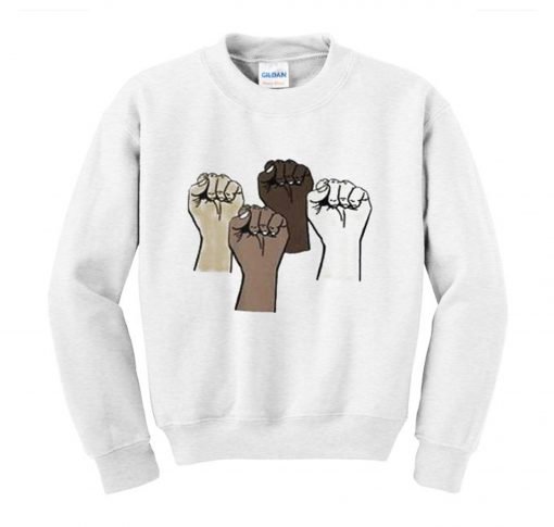 Black Lives Matter Sweatshirt White KM