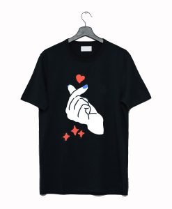 Korean Finger Heart I Love You T-Shirt KM