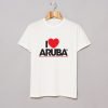 I Love Aruba Logo T Shirt KM