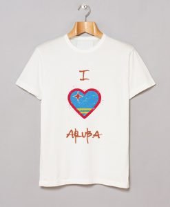 I love Aruba T-Shirt White KM