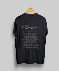 Led Zeppelin Cities 1977 Tour T Shirt Back KM