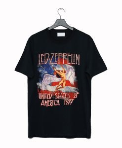 Led Zeppelin Men's America 1977 T-Shirt KM