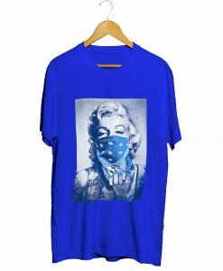Marilyn Monroe Blue Bandana T Shirt KM
