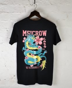 Msicrow Flower Dragon T-Shirt Back KM