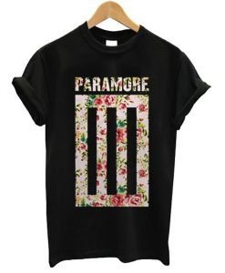 Paramore Logo Bars Floral T Shirt KM