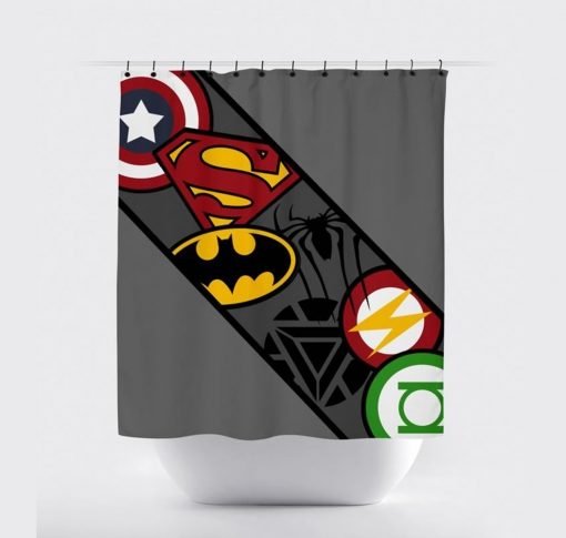 Dc Superhero Shower Curtain KM