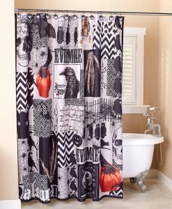 Nevermore Halloween Bath Collection Shower Curtain KM