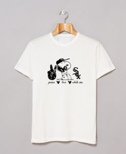 Peace Love White Sox Snoopy T-Shirt KM