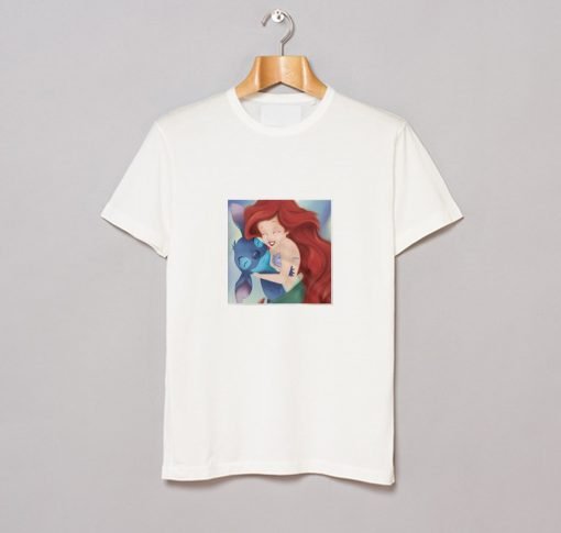 Ariel and Stitch Hugging T-Shirt KM