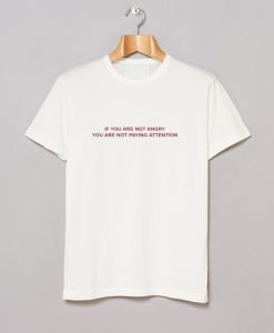 If You Are Not Angry You Are Not Paying Attention T Shirt KM