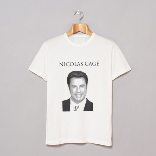 John Travolta Parody Nicolas Cage T-Shirt KM