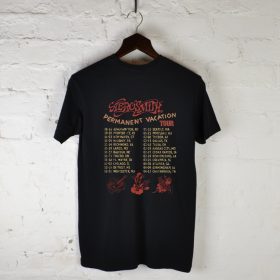 1987 Aerosmith Permanent Vacation Tour T Shirt KM - Kendrablanca