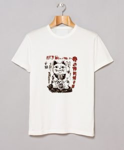 Lucky Cat Chinese Maneki Neko T Shirt KM