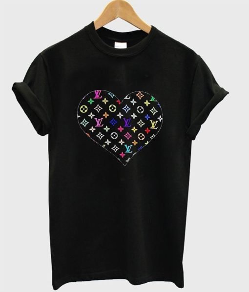 Colorful LV Heart T-Shirt KM