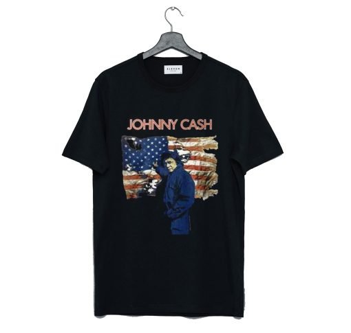 Johnny Cash USA Flag T Shirt KM