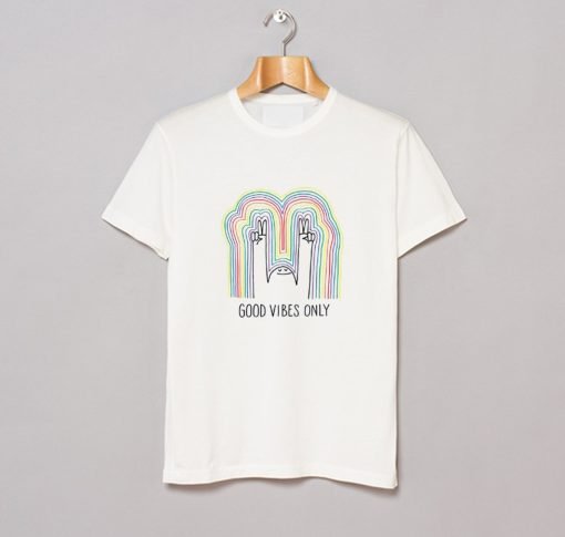 Good Vibes Only Rainbow T-Shirt KM