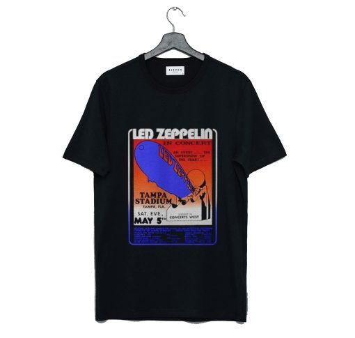 Led Zeppelin In Concert Tampa Stadium T-Shirt KM