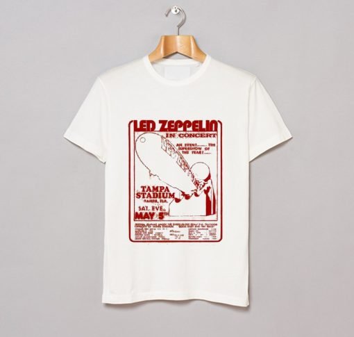 Led Zeppelin Tampa Stadium Tour 1973 T-Shirt KM