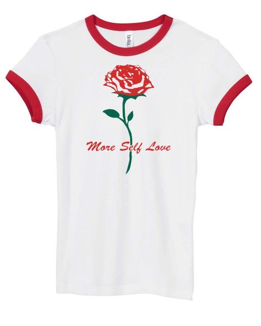 More Self Love Red Ringer T-Shirt KM