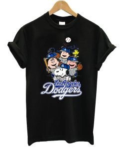 Peanuts Gang Los Angeles Dodgers Baseball Snoopy T-Shirt KM