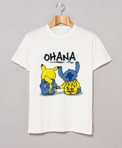 Ohana Pikachu and Stitch T-Shirt KM