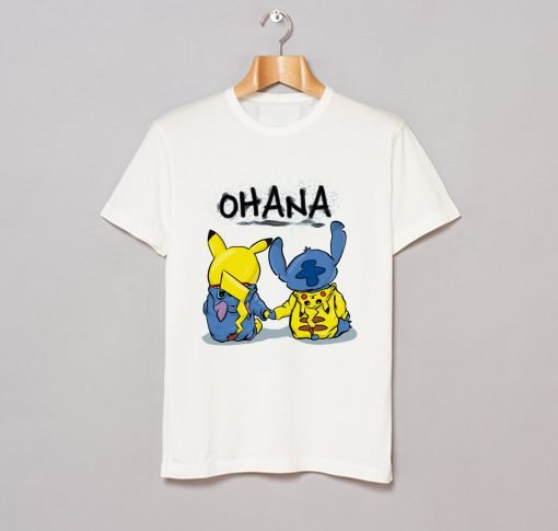 Ohana Pikachu and Stitch T-Shirt KM
