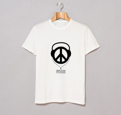 Peace Love Music White T Shirt KM