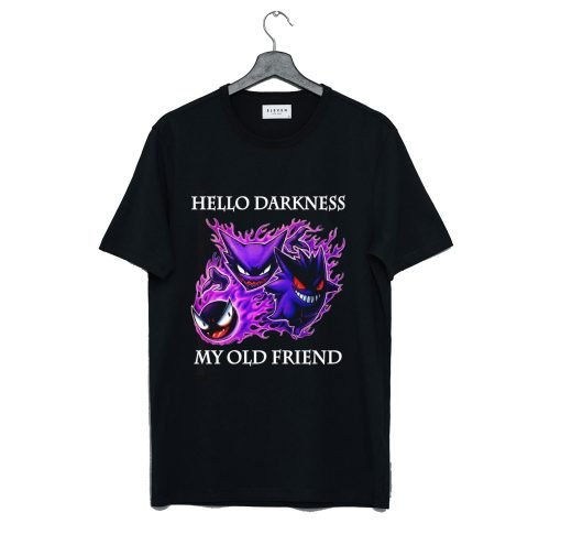 Gastly Haunter Gengar Hello Darkness My Old Friend T-Shirt KM