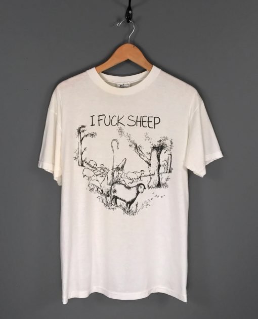 I Fuck Sheep Novelty T Shirt KM