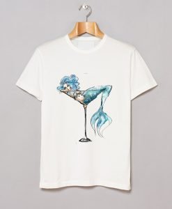 Mermaid And Cocktail Glass T Shirt KM