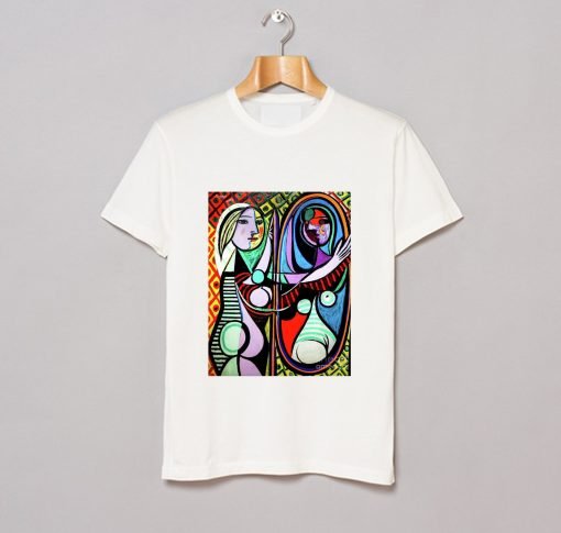 Girl Before a Mirror By Pablo Picasso T Shirt KM