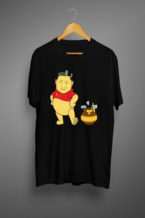 Jinnie The Pooh Stand With Hong Kong Protest Freedom Of Speech Xi Jinping Pooh T Shirt KM