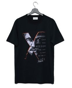 Malcolm X Graphic Black T Shirt KM