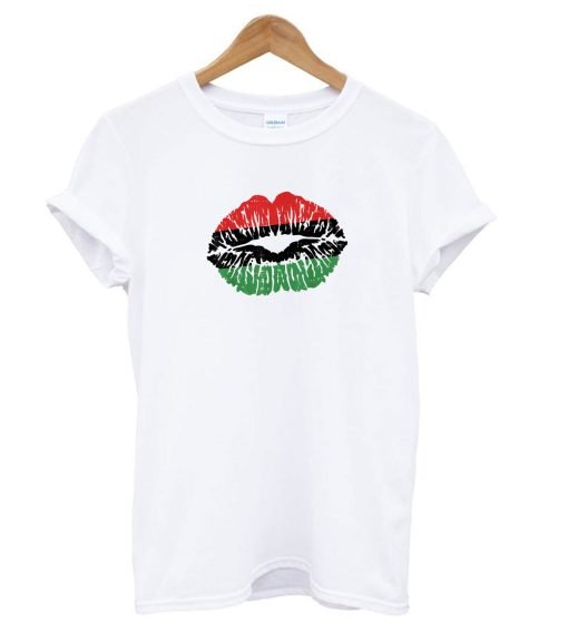 African Lips Flag Black History Month T Shirt KM