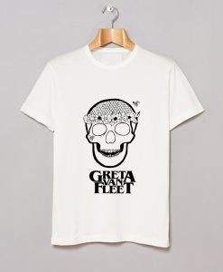 Greta Van Fleet Flower Power Skull T-Shirt KM
