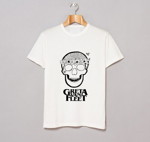 Greta Van Fleet Flower Power Skull T-Shirt KM