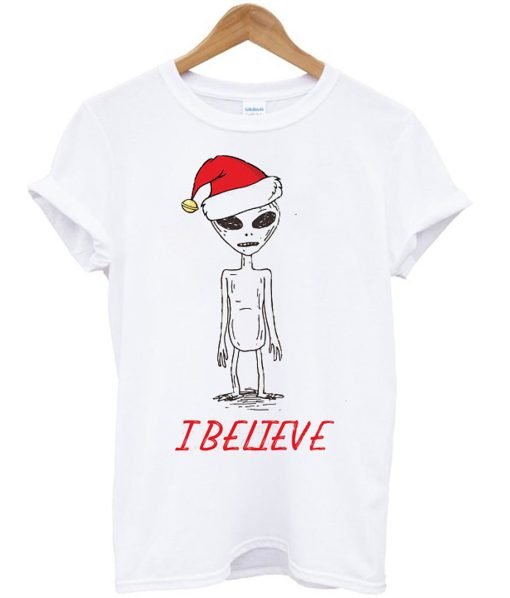 Believe Alien Christmas T-Shirt KM