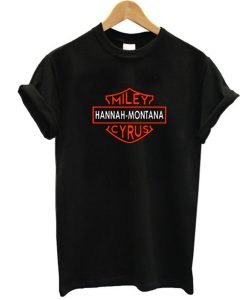 Miley Cyrus Hannah montana Harley Davidson Logo T Shirt KM