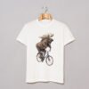 Moose on a bicycle T Shirt KM